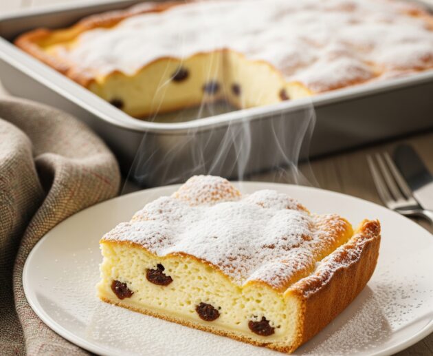 Plăcintă cu brânză dulce la cuptor – rețetă simplă